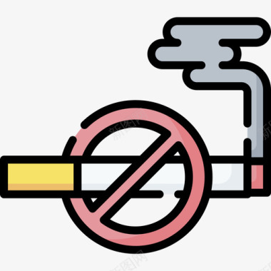 禁止吸烟住宿和早餐33正色图标图标