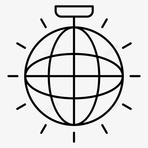 装饰迪斯科球灯图标svg_新图网 https://ixintu.com 图标 排灯 派对 线图 装饰 迪斯科