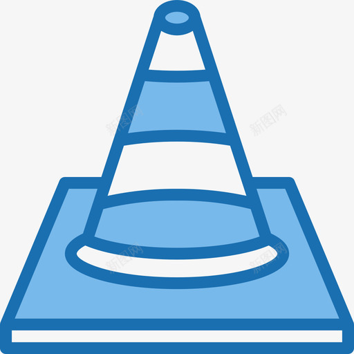 交通锥3号车蓝色图标svg_新图网 https://ixintu.com 3号车 交通锥 蓝色
