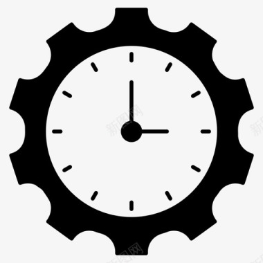 时间管理生产力时间维护图标图标