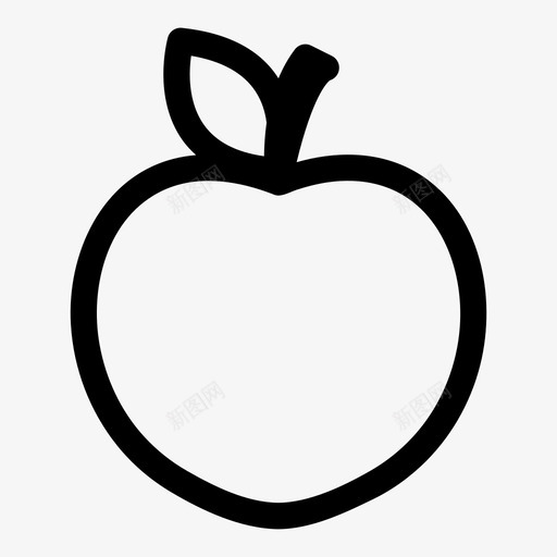 苹果水果健康图标svg_新图网 https://ixintu.com 健康 水果 苹果 营养 运动 适当