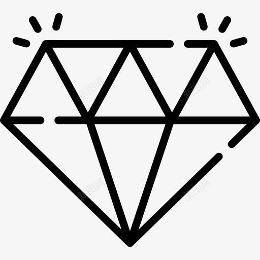 钻石纹身工作室14直线图标svg_新图网 https://ixintu.com 工作室 直线 纹身 钻石