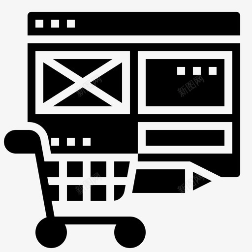 在线购物在线市场13字形图标svg_新图网 https://ixintu.com 在线 在线购物 字形 市场