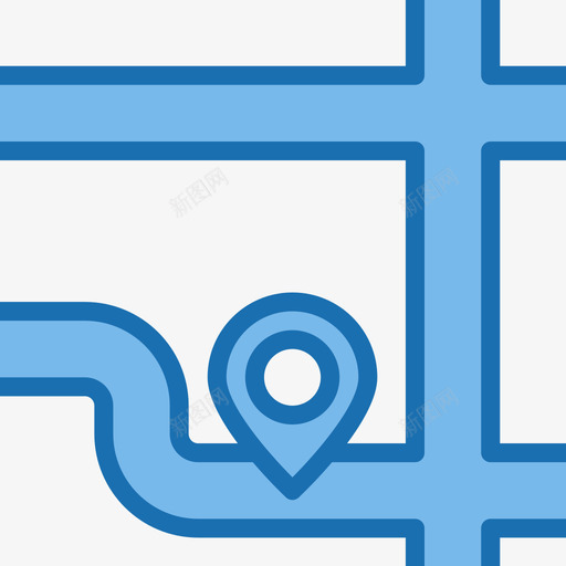 位置地图8蓝色图标svg_新图网 https://ixintu.com 位置 地图 蓝色
