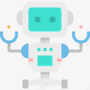 机器人数字商务3平面图标图标