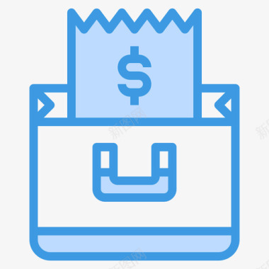 帐单帐单和付款5蓝色图标图标