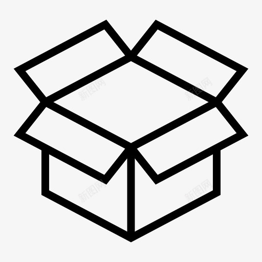 开箱送货包裹图标svg_新图网 https://ixintu.com 包裹 基本图标 开箱 送货