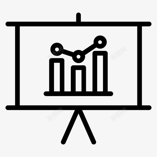 演示图表数据分析图标svg_新图网 https://ixintu.com 25个 图标 图表 数据分析 演示 线图 统计