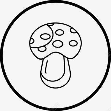 鹅膏食物蘑菇图标图标