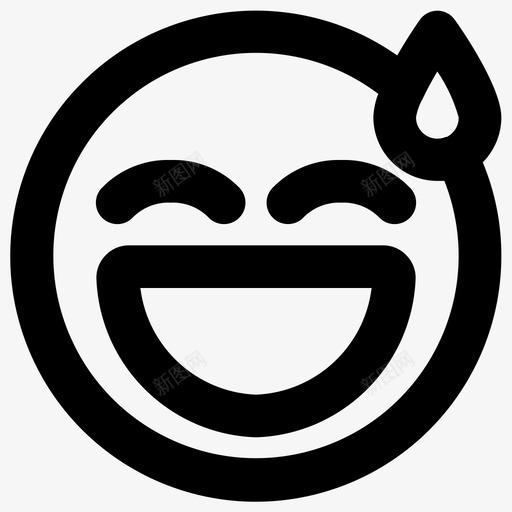 带着汗笑焦虑表情图标svg_新图网 https://ixintu.com 2个 plumo ui 带着 汗笑 焦虑 符号 表情