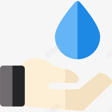 节约用水可持续能源33平坦图标图标