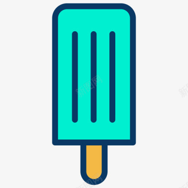 冰棒食品155线性颜色图标图标