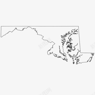 马里兰州美国美利坚合众国图标图标