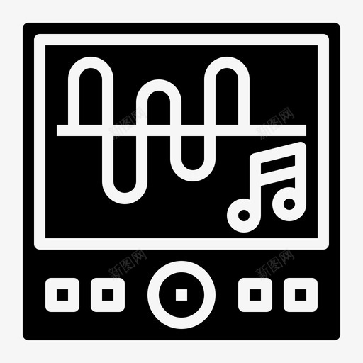 声波音乐和声音8填充图标svg_新图网 https://ixintu.com 填充 声波 声音 音乐
