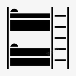 双层卧铺床卧室床架图标高清图片