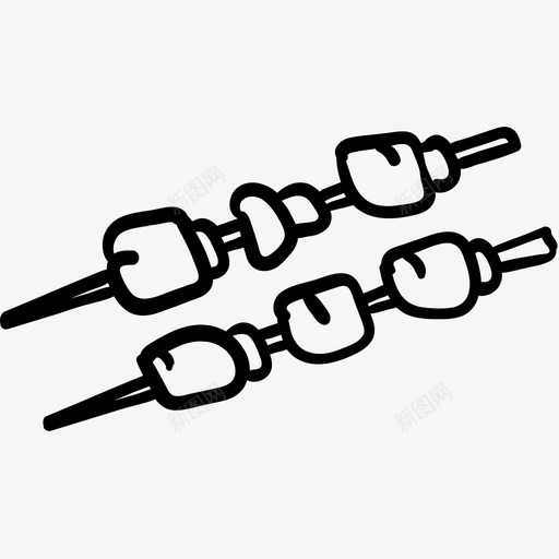 烧烤食物烤肉串图标svg_新图网 https://ixintu.com 烤肉 烧烤 猪肉 素描 食品 食物