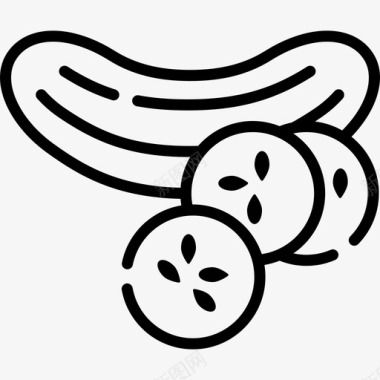 黄瓜健康食品44直系图标图标