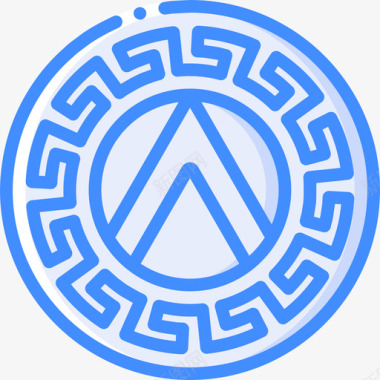 盾牌希腊神话22蓝色图标图标