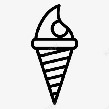 冰淇淋蛋卷冰淇淋生日图标常规系列362图标