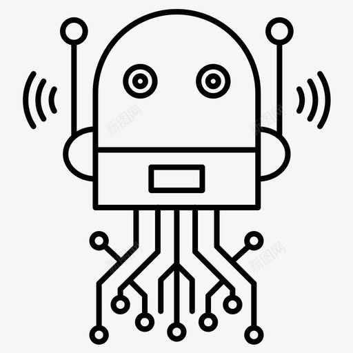 机器人人工智能机器人学图标svg_新图网 https://ixintu.com 人工智能 人工智能常规线集154 机器人 机器人学