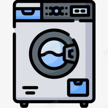 洗衣机电子66线性颜色图标图标