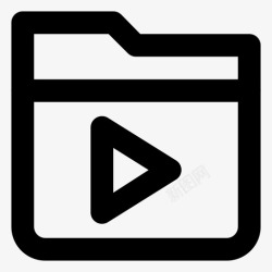胶片底色文件夹图标视频档案文件图标高清图片
