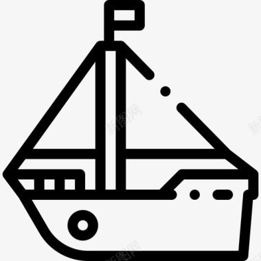 航海水手25直线型图标图标