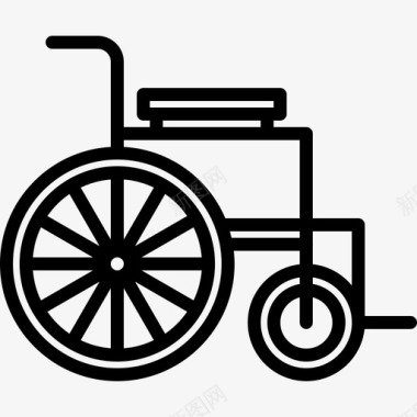 轮椅医学41直线型图标图标