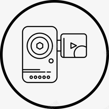 手持式摄像机便携式摄像机照相机图标图标