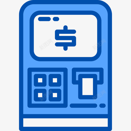 Atm货币基金3蓝色图标svg_新图网 https://ixintu.com Atm 基金 蓝色 货币