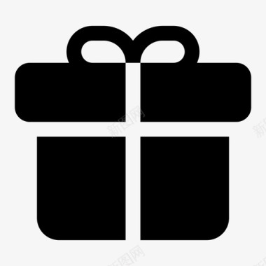礼物盒 奖品 礼包  面性图标