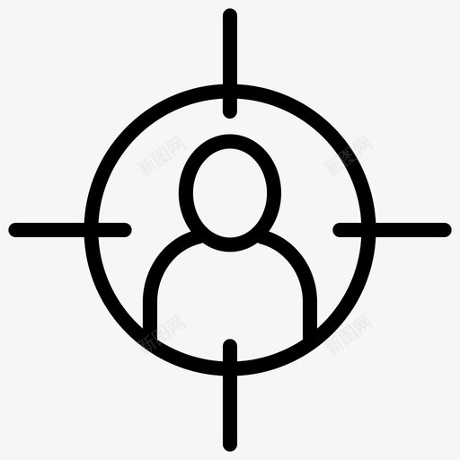 targetaimavatar图标svg_新图网 https://ixintu.com aim avatar crosshair focus lineset555 shoot target 商业 图标 粗体