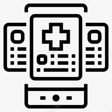 医疗文档应用程序配置文件智能手机图标图标
