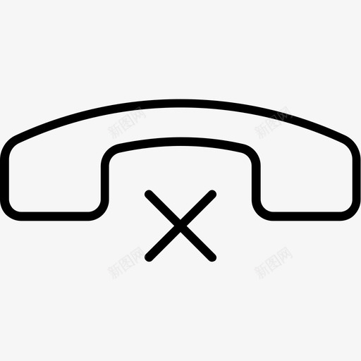 断开呼叫挂断电话图标svg_新图网 https://ixintu.com 呼叫 应用程序 挂断 断开 电话