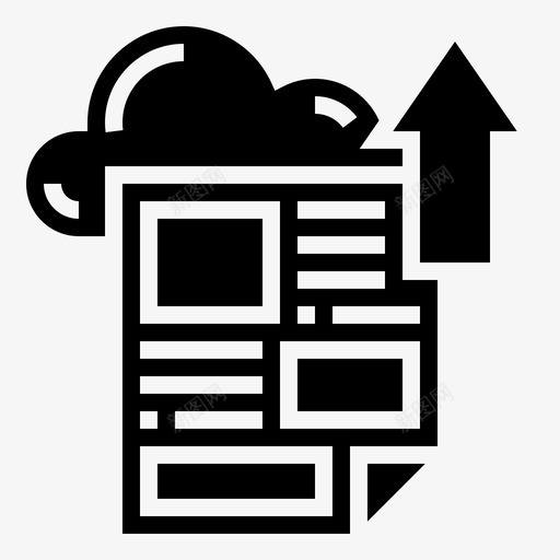 上载文档文件图标svg_新图网 https://ixintu.com 上载 存储 数据库管理glyph1 文件 文档 联机