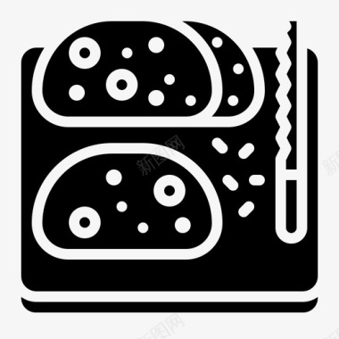 酸面团面包师面包图标图标