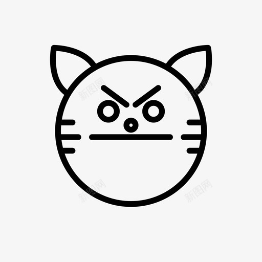 老虎愤怒动物图标svg_新图网 https://ixintu.com 动物 愤怒 老虎 表情