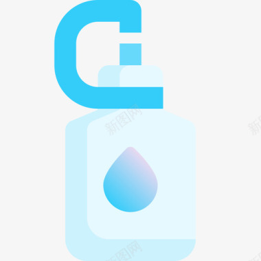 水瓶24小时循环蓝色图标图标