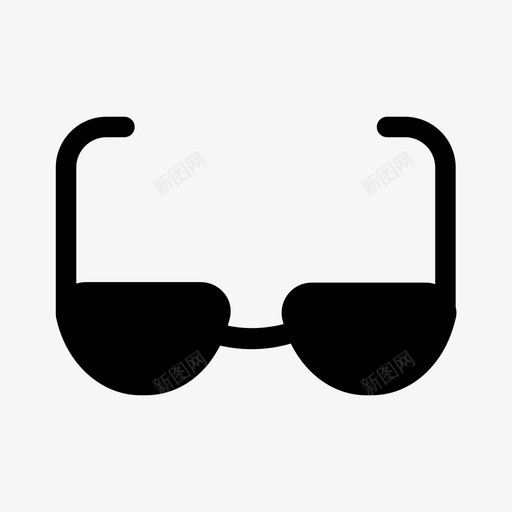 眼镜镜面轮廓图标svg_新图网 https://ixintu.com 眼镜 轮廓 镜面