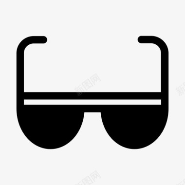 眼镜镜面轮廓图标图标