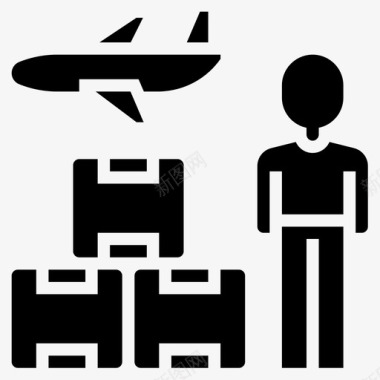 空运91号交货字形图标图标