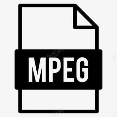 mpeg文件文档扩展名图标图标