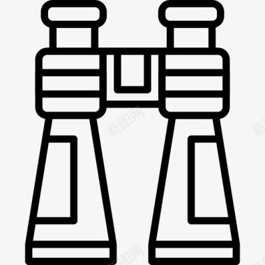 双筒望远镜野营163直线图标图标