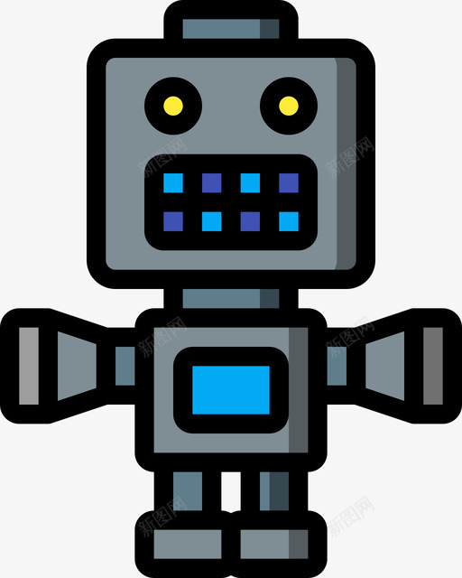 机器人恐怖秀1线性颜色图标svg_新图网 https://ixintu.com 恐怖 机器人 线性 颜色