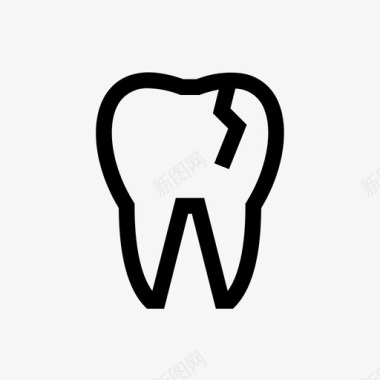 牙齿龋齿牙医图标图标