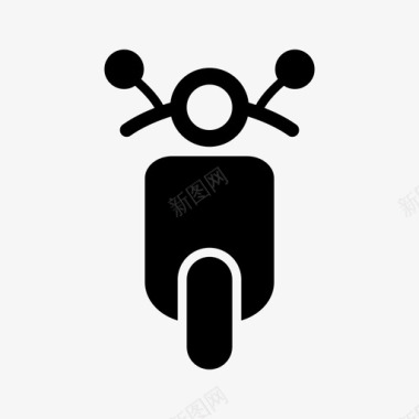 滑板车自行车摩托车图标图标