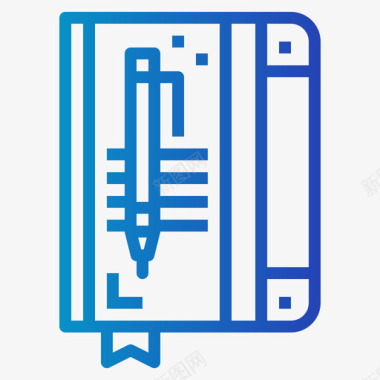 笔记本报纸1渐变图标图标