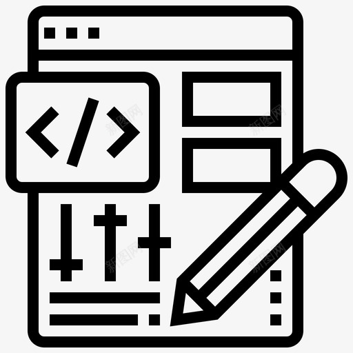 前端编码结束图标svg_新图网 https://ixintu.com 前端 结束 编码 编程 联机 设置