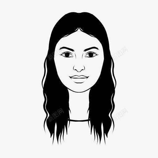 女人脸女孩图标svg_新图网 https://ixintu.com 人女 人的 人脸 女人 女孩