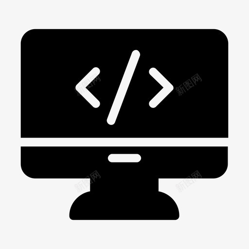 lcd编码编码开发图标svg_新图网 https://ixintu.com 字形 屏幕 开发 编码 编程 网络营销